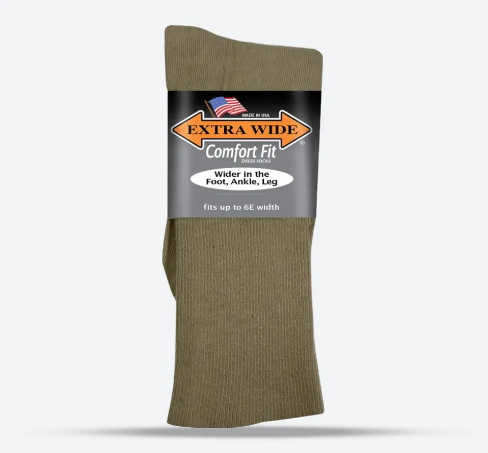 Mens Extra Wide 3803 Dress Socks