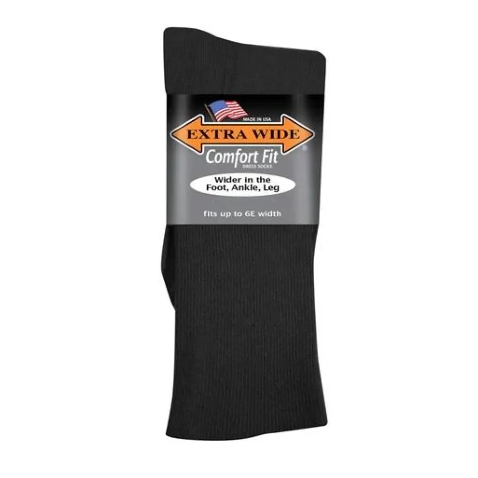 Mens Extra Wide 3801 Dress Socks