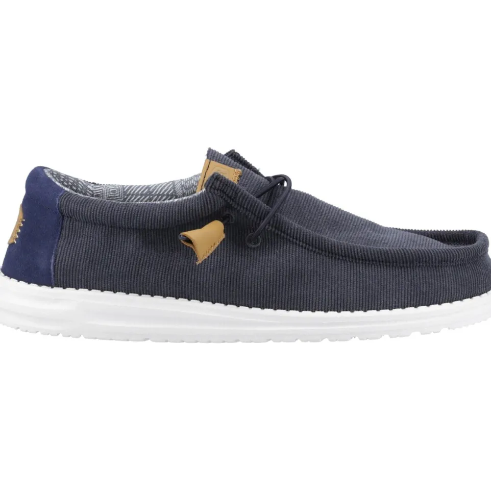 Men's Heydude 40163 Wally Corduroy Classic Slip On Shoes - Navy