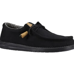 Men's Heydude 40163 Wally Corduroy Classic Slip On Shoes - Black