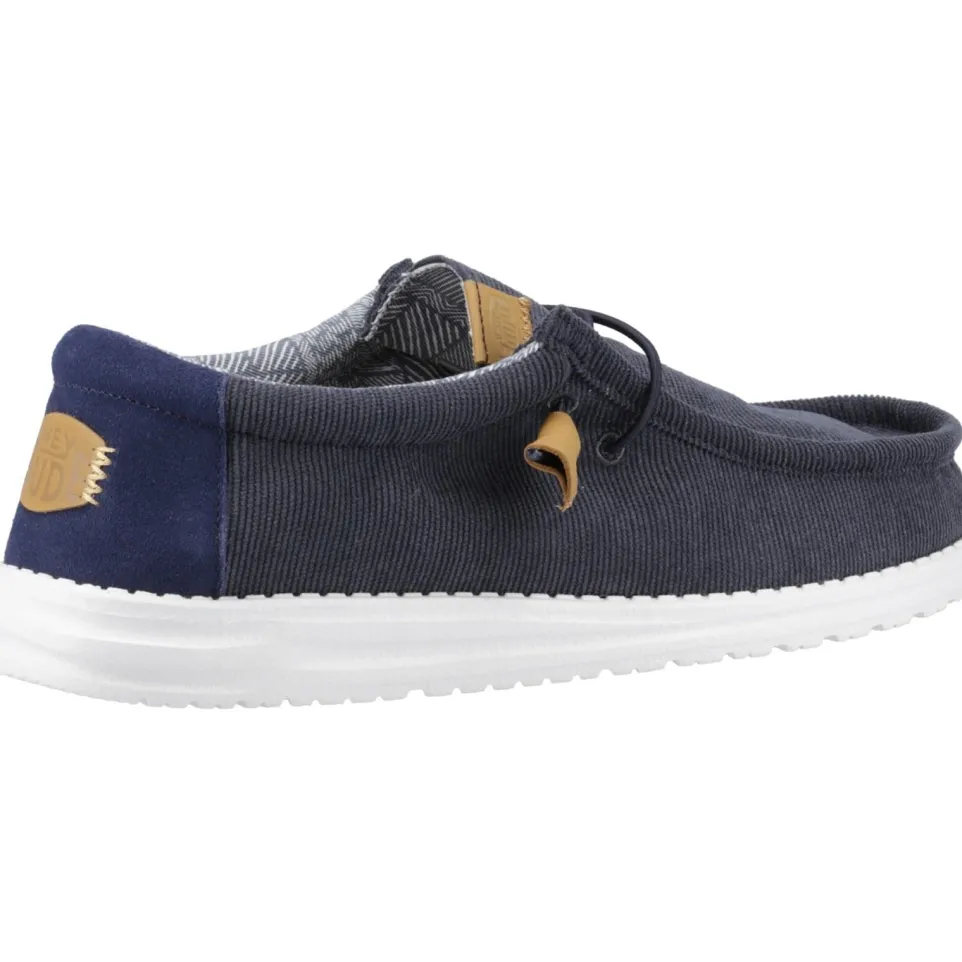 Men's Heydude 40163 Wally Corduroy Classic Slip On Shoes - Navy
