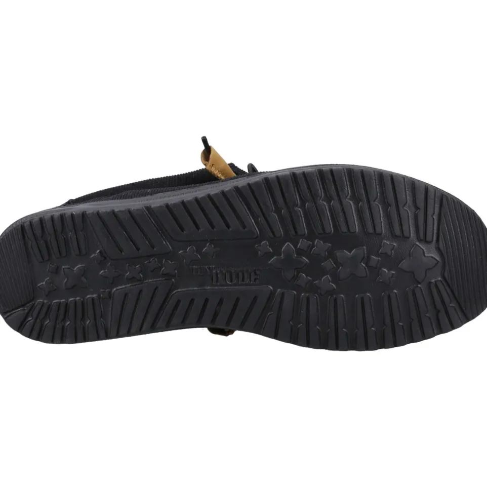 Men's Heydude 40163 Wally Corduroy Classic Slip On Shoes - Black