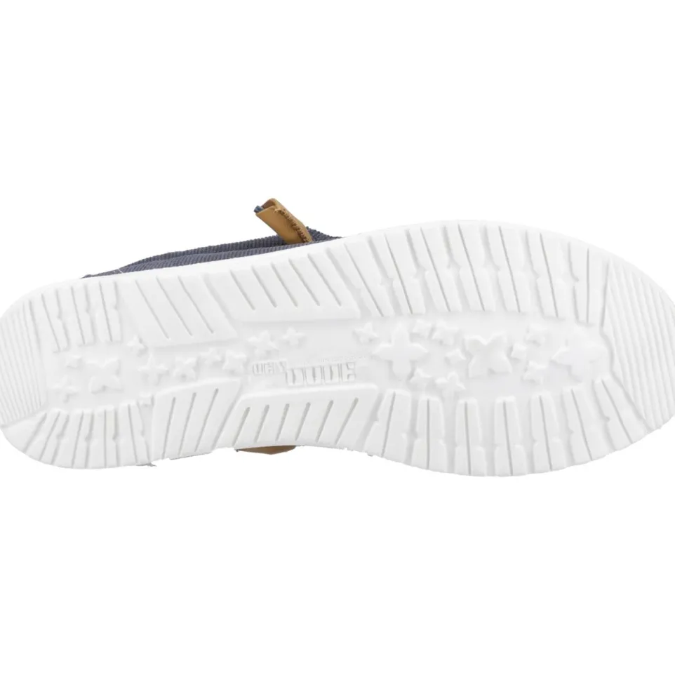 Men's Heydude 40163 Wally Corduroy Classic Slip On Shoes - Navy