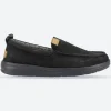 Men's Heydude 40173 Wally Grip Moc Craft Leather Shoes - Black