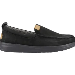 Men's Heydude 40173 Wally Grip Moc Craft Leather Shoes - Black