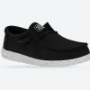 Men's Heydude 40009 Wally Slub Classic Slip On Shoes - Black