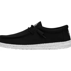 Men's Heydude 40009 Wally Slub Classic Slip On Shoes - Black