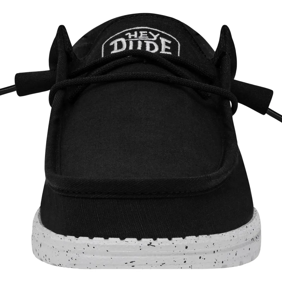 Men's Heydude 40009 Wally Slub Classic Slip On Shoes - Black