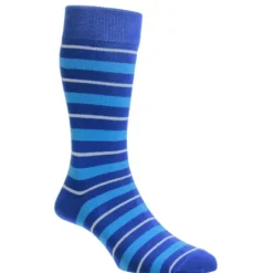 Mens HJ Hall HJ49 Sapphire/LT Blue Cotton Rich Socks
