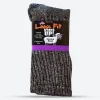 Mens Loose Fit 321 Merino Wool Crew Hiking Socks