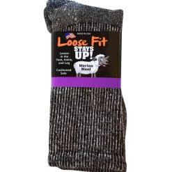 Mens Loose Fit 321 Merino Wool Crew Hiking Socks