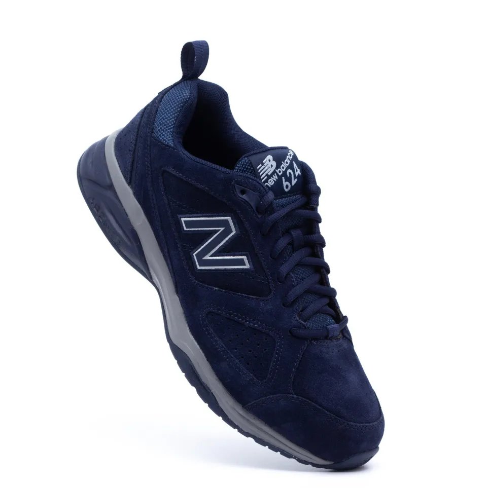 Mens New Balance Wide Fit MX624NV4 Navy Trainers - By Wide Fit Shoes ABZORB