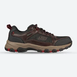Men's Relaxed Fit Skechers Selmen Cormack - 204427 Hiking Trainers - Chocolate/Black