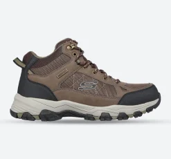 Men's Relaxed Fit Skechers 204477 Selmen Melano Hiking Boots - Chocolate