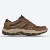 Men's Relaxed Fit Skechers 204330 Respected Edgemere Good Year Walking Trainers - Desert