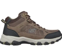 Men's Relaxed Fit Skechers 204477 Selmen Melano Hiking Boots - Chocolate
