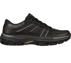 Men's Relaxed Fit Skechers 204330 Respected Edgemere Good Year Walking Trainers - Black
