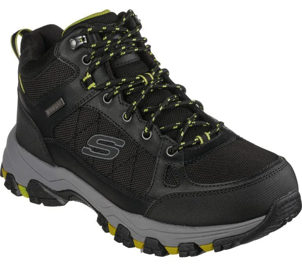 Men's Relaxed Fit Skechers 204477 Selmen Melano Hiking Boots - Black