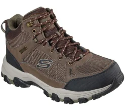 Men's Relaxed Fit Skechers 204477 Selmen Melano Hiking Boots - Chocolate
