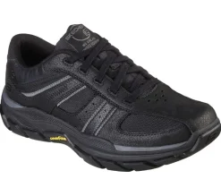 Men's Relaxed Fit Skechers 204330 Respected Edgemere Good Year Walking Trainers - Black