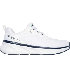 Men's Relaxed Fit Skechers 232836 Edgeride Exxo Trainers - White Navy