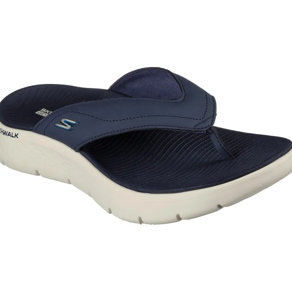 Men's Relaxed Fit Skechers 229202 Go Walk Flex Vallejo Sandals - Navy