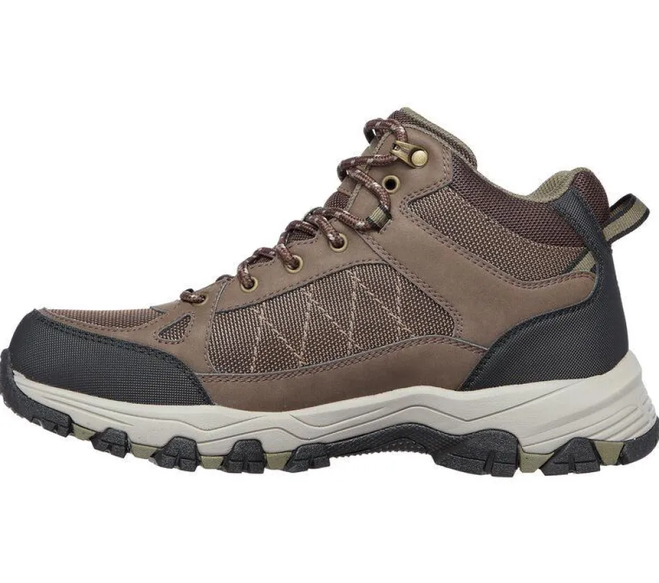 Men's Relaxed Fit Skechers 204477 Selmen Melano Hiking Boots - Chocolate