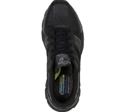 Men's Relaxed Fit Skechers 204330 Respected Edgemere Good Year Walking Trainers - Black