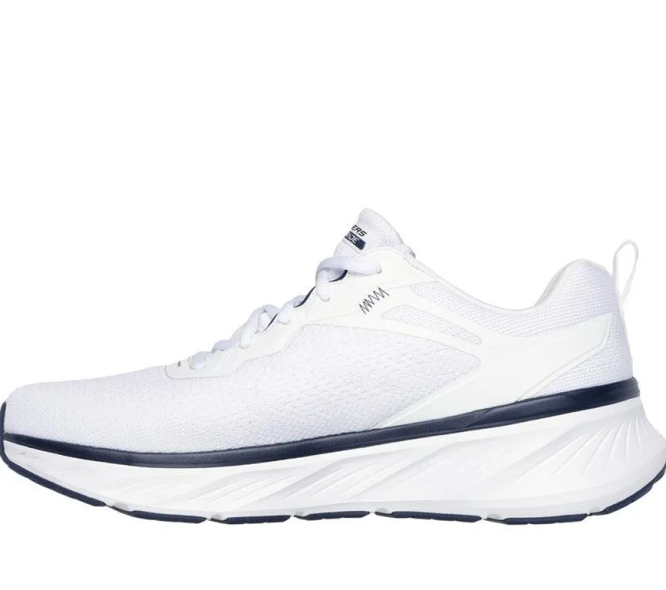 Men's Relaxed Fit Skechers 232836 Edgeride Exxo Trainers - White Navy