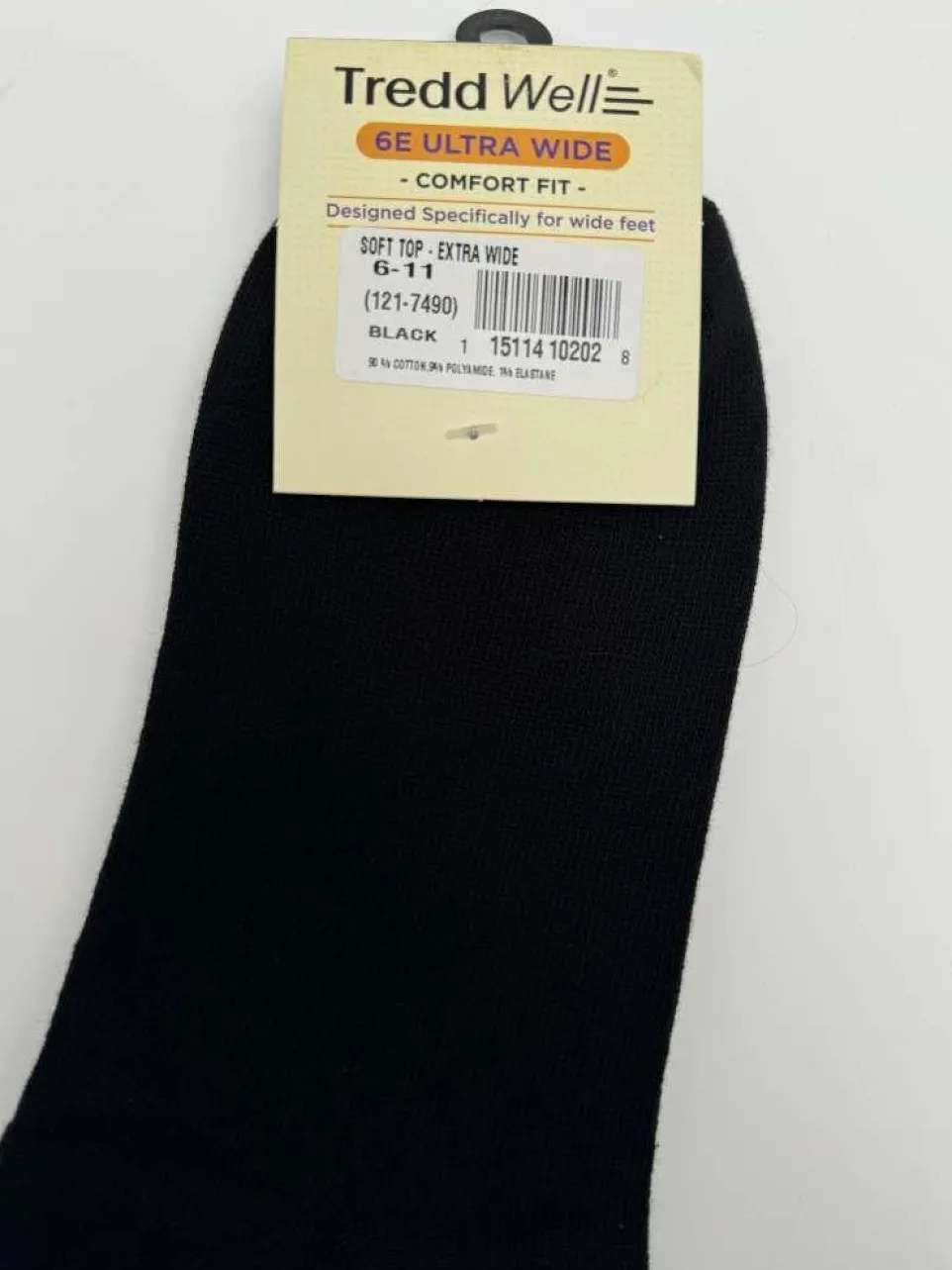 Mens Tredd Well 121-7490 Soft Top Cotton Wide Fit Crew Socks