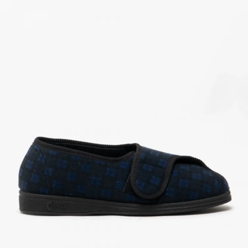 Mens Wide Fit Comfylux Georgie Slippers