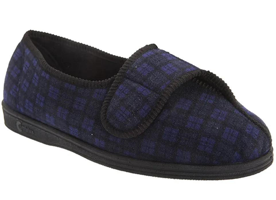Mens Wide Fit Comfylux Georgie Slippers