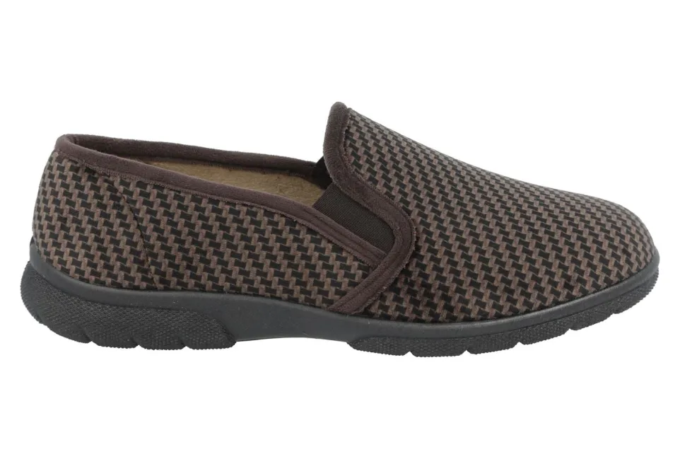 Men's Wide Fit DB Glen Slippers