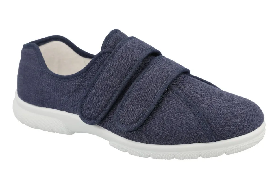 Mens Wide Fit DB Harris Velcro Canvas Shoes