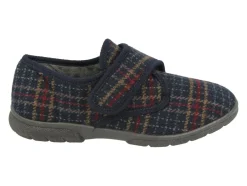 Mens Wide Fit DB Tartan Slippers