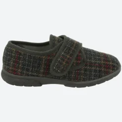 Mens Wide Fit DB Tartan Slippers