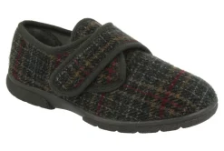 Mens Wide Fit DB Tartan Slippers