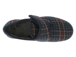 Mens Wide Fit DB Tartan Slippers
