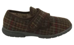 Mens Wide Fit DB Tartan Slippers