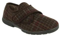 Mens Wide Fit DB Tartan Slippers