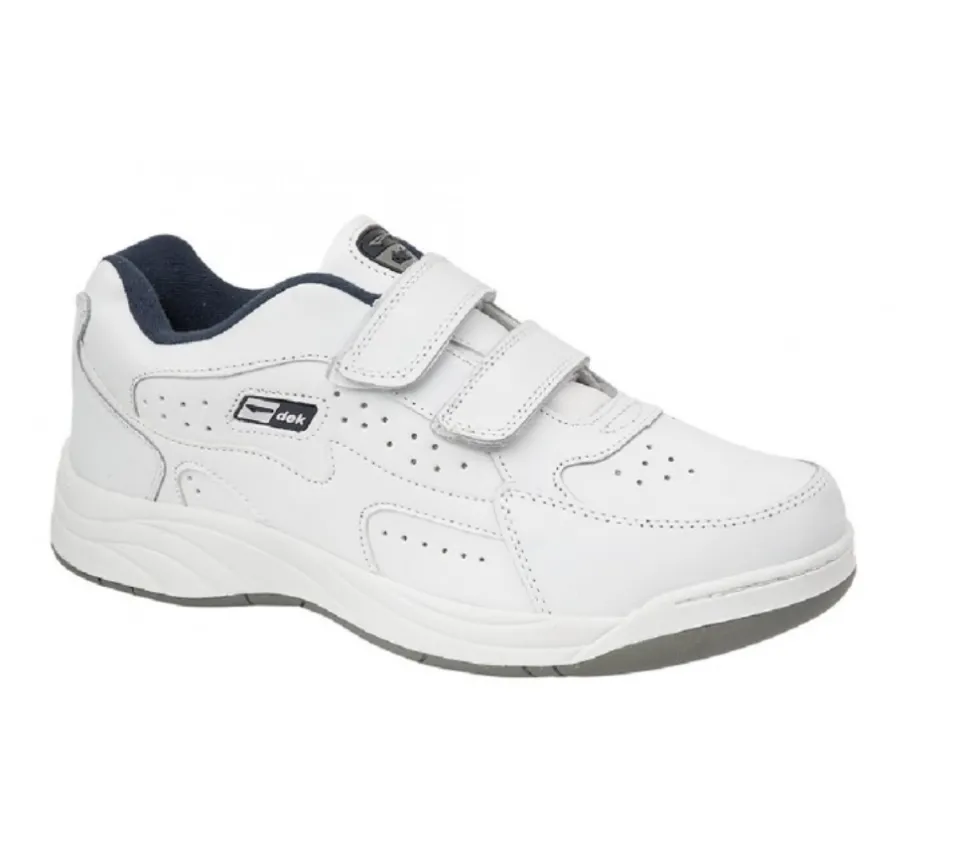 Mens Wide Fit Dek Arizona Trainers black and white
