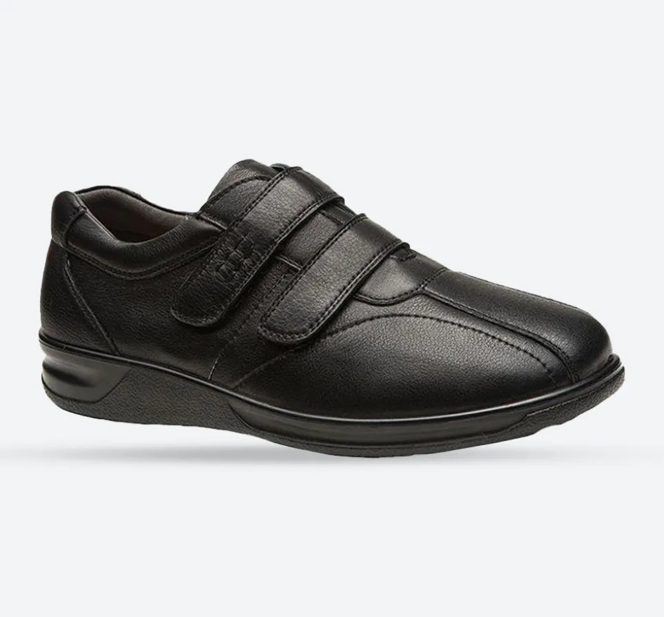Mens Wide Fit Grunwald A-704 Velcro Strap Shoes