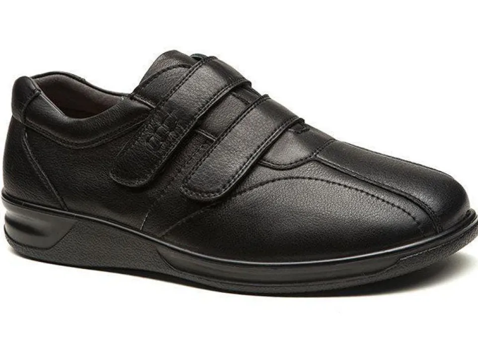 Mens Wide Fit Grunwald A-704 Velcro Strap Shoes