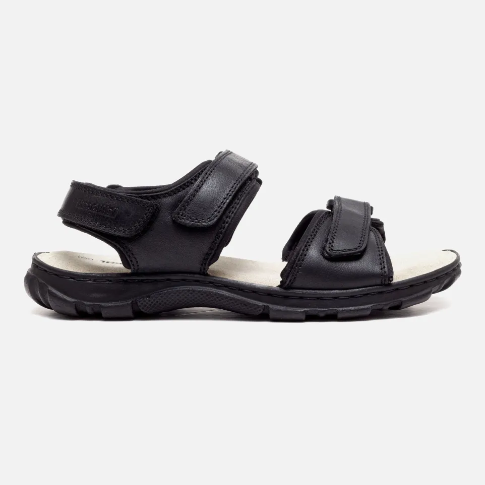 Mens Wide Fit James Leather Sandals by Tredd Well