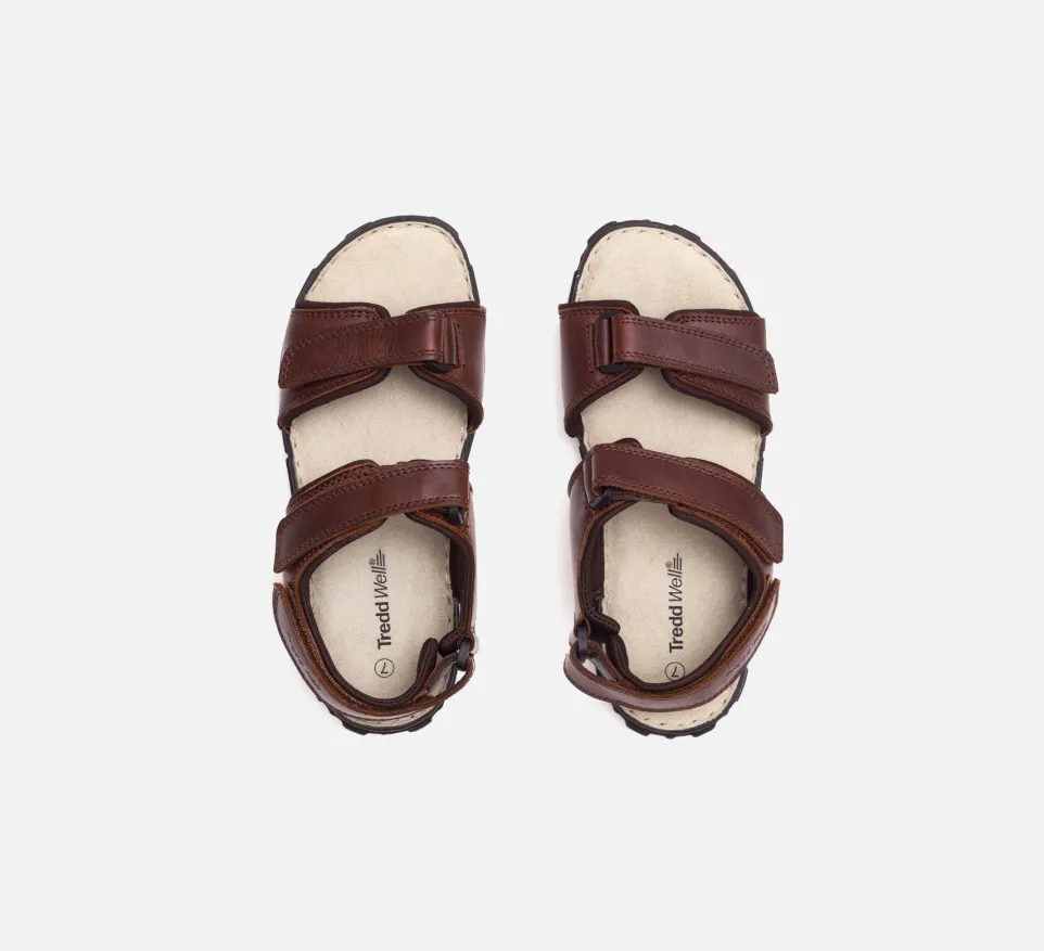 Mens Wide Fit James Leather Sandals by Tredd Well