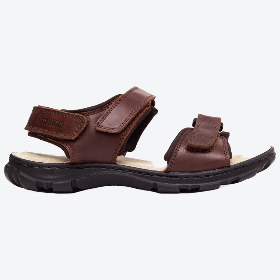 Mens Wide Fit James Leather Sandals by Tredd Well