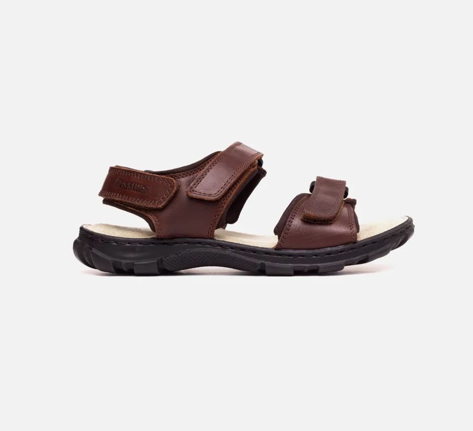 Mens Wide Fit James Leather Sandals by Tredd Well