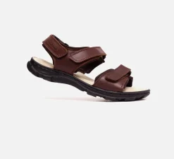 Mens Wide Fit James Leather Sandals by Tredd Well