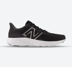 Men's Wide Fit New Balance M411LB3 Walking and Running Trainers - Black/White