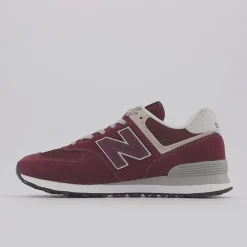 Men's Wide Fit New Balance  ML574EVM Running Trainers - Exclusive - Burgundy/White ENCAP